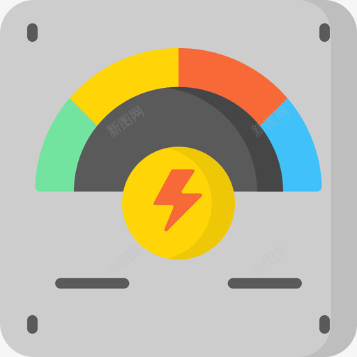电压表可再生能源1扁平图标svg_新图网 https://ixintu.com 再生 可再 扁平 电压表 能源