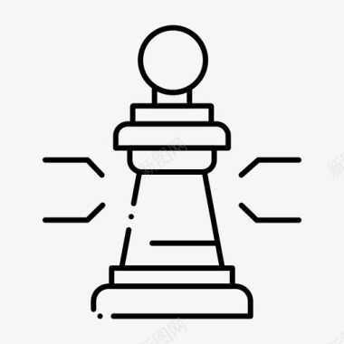 国际象棋优势商业图标图标