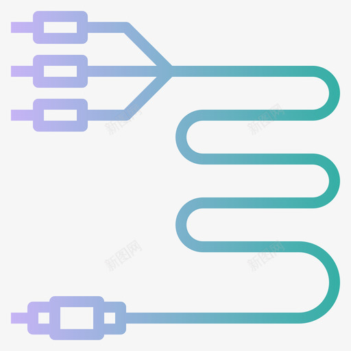插孔连接器计算机43渐变图标svg_新图网 https://ixintu.com 插孔 渐变 计算机 连接器