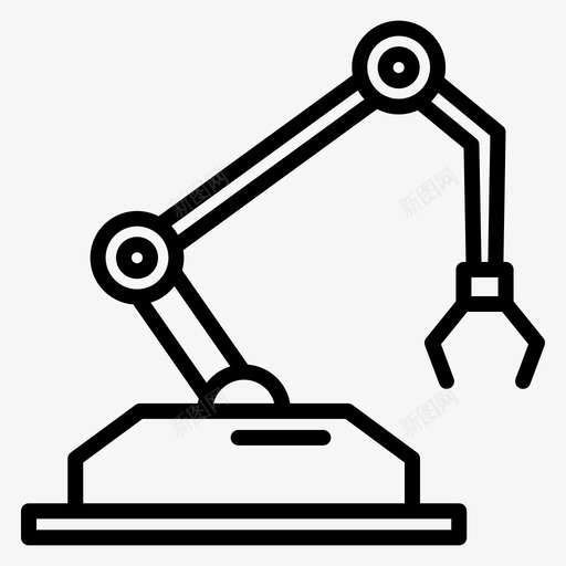 机械臂空间207线性图标svg_新图网 https://ixintu.com 机械 空间 线性