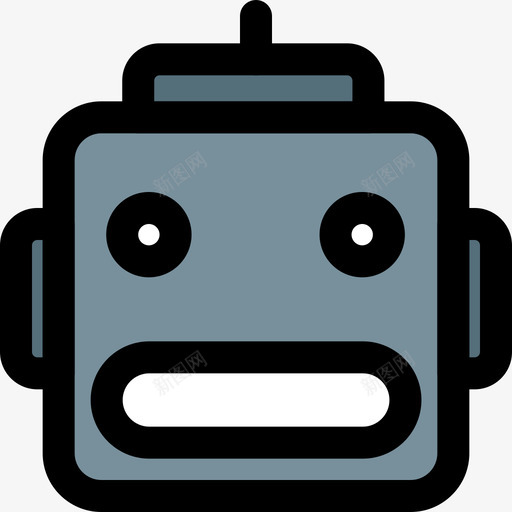 机器人笑脸和人1线性颜色图标svg_新图网 https://ixintu.com 机器人 笑脸 线性 颜色