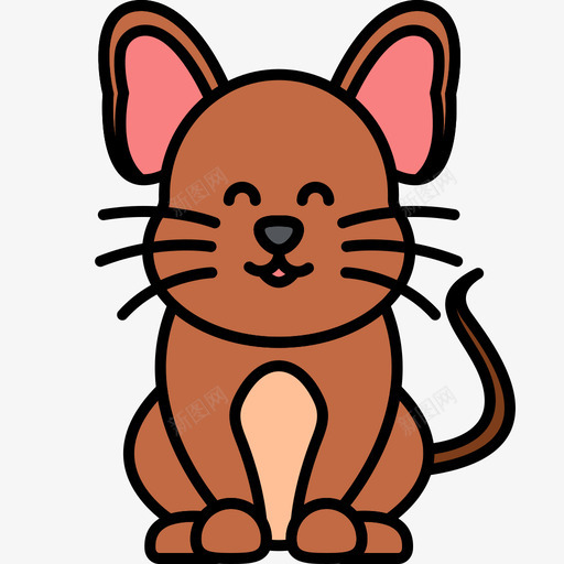 小鼠动物27线形颜色图标svg_新图网 https://ixintu.com 动物 小鼠 线形 颜色