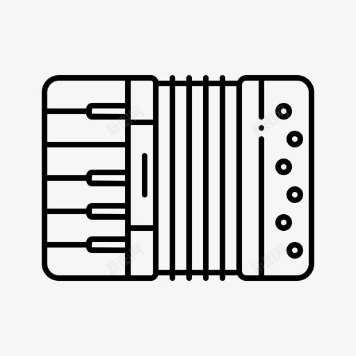 手风琴乐器31直线型图标svg_新图网 https://ixintu.com 乐器 手风琴 直线 线型