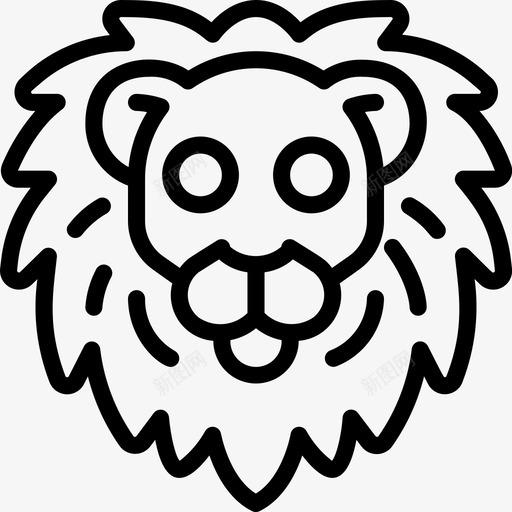 狮子动物园25直系图标svg_新图网 https://ixintu.com 动物园 狮子 直系