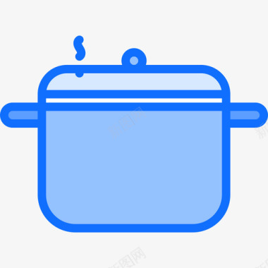 锅厨房101蓝色图标图标