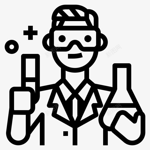化学家职业14直系图标svg_新图网 https://ixintu.com 化学家 直系 职业