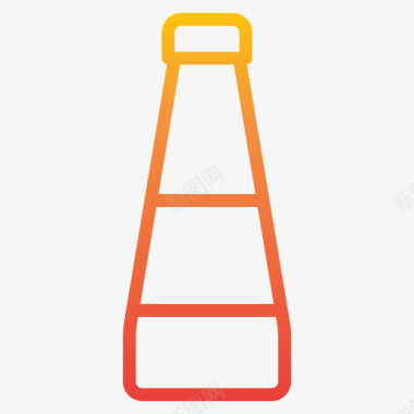 酱汁瓶子和容器2梯度图标图标