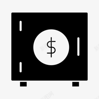 储物柜钱安全钱安全钱保险箱图标图标