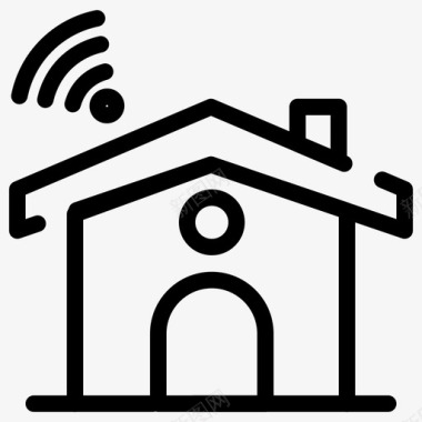 wifi房屋服务图标图标