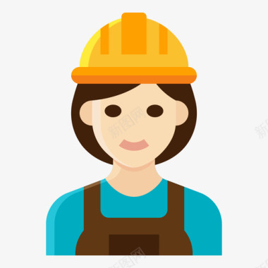 建筑工人职业妇女2公寓图标图标