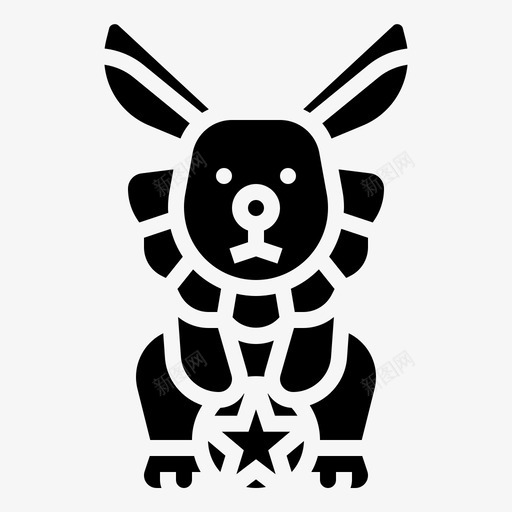 兔子马戏团元素5雕文图标svg_新图网 https://ixintu.com 元素 兔子 雕文 马戏团