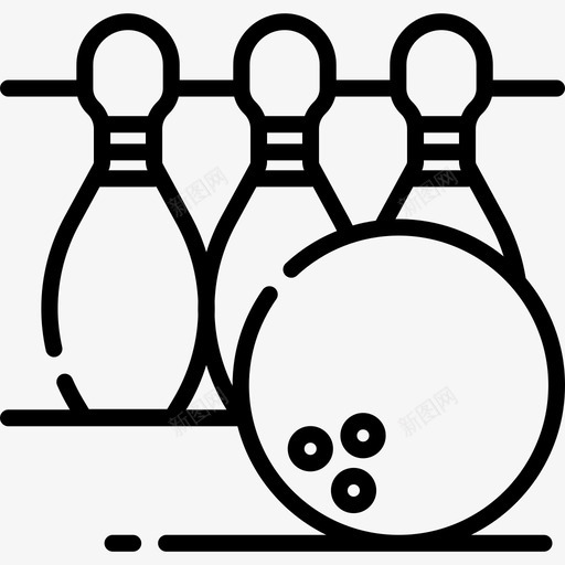 保龄球运动166直线型图标svg_新图网 https://ixintu.com 保龄球 直线 线型 运动