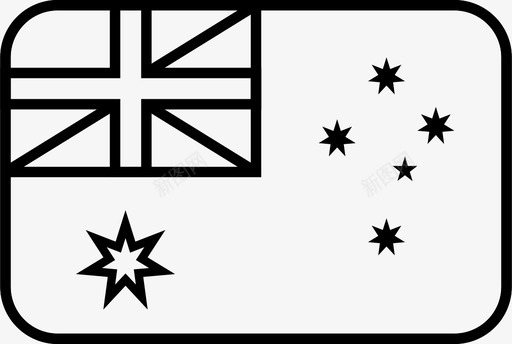 澳大利亚国旗国家世界图标svg_新图网 https://ixintu.com 世界 国家 国旗 圆形 澳大利亚 简化