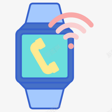 智能手表智能技术18线性颜色图标图标