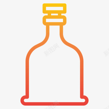 威士忌瓶子和容器2梯度图标图标