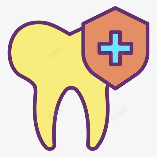 牙科保险保险57线性颜色图标svg_新图网 https://ixintu.com 保险 牙科 线性 颜色