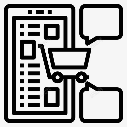 购物移动接口7线性图标svg_新图网 https://ixintu.com 接口 移动 线性 购物