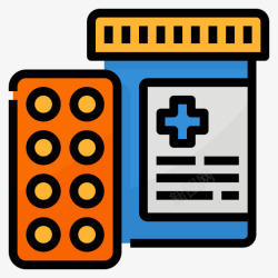医疗费用医疗预算和费用2线性颜色图标高清图片