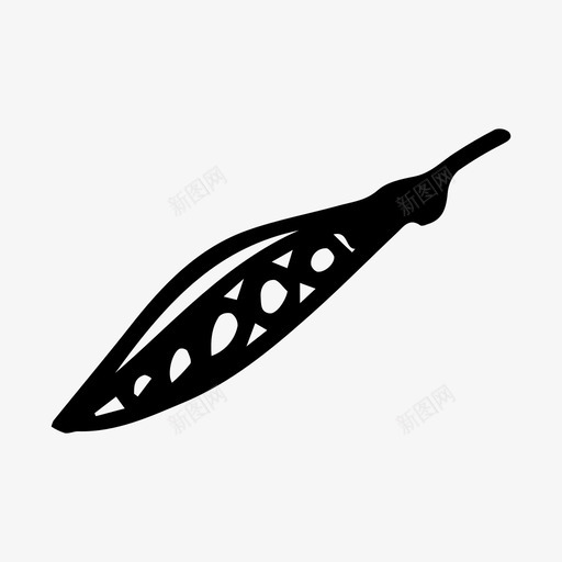 豌豆涂鸦食物图标svg_新图网 https://ixintu.com 涂鸦 素描 蔬菜 豌豆 食物