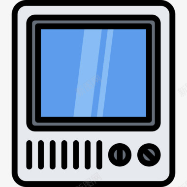 电视旧设备2彩色图标图标
