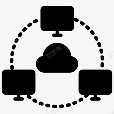 计算机连接云连接云技术图标图标