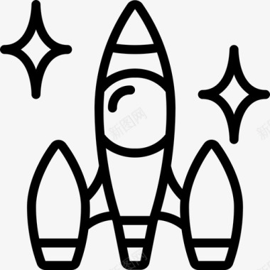 太空船科幻2直线型图标图标