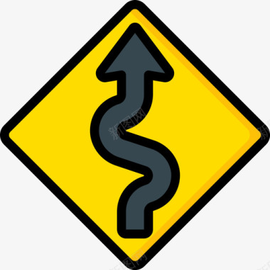 路标美国路标1线形颜色图标图标