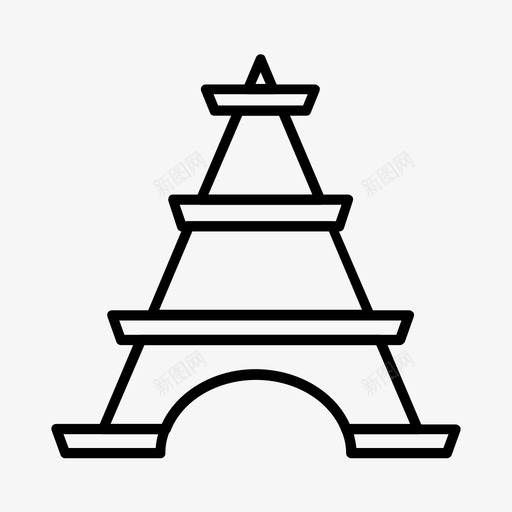 埃菲尔铁塔建筑法国图标svg_新图网 https://ixintu.com 地标 埃菲尔铁塔 建筑 意大利 法国