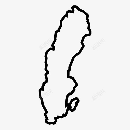 瑞典地图国家欧洲图标svg_新图网 https://ixintu.com 国家 地图 欧洲 瑞典