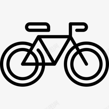 自行车自行车比赛13直线型图标图标