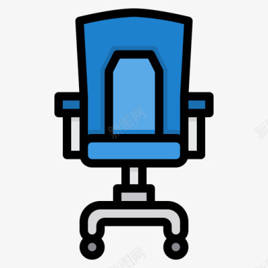 游戏椅家具143线性颜色图标图标