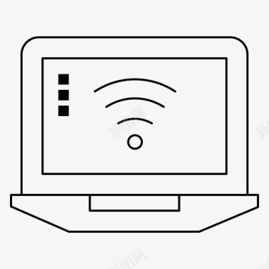 笔记本电脑电脑信号图标图标