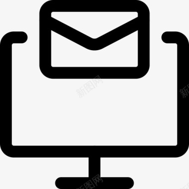 电子邮件电子邮件57直线图标图标