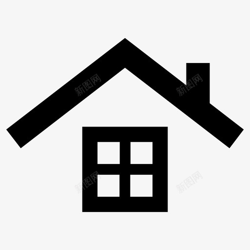屋顶建筑家图标svg_新图网 https://ixintu.com 屋顶 建筑家 房子 窗户