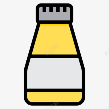 维生素瓶子和容器4线性颜色图标图标