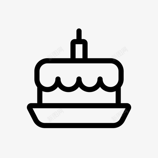 有蜡烛的蛋糕生日庆祝图标svg_新图网 https://ixintu.com 家用电器 庆祝 样式 生日 聚会 蛋糕 蜡烛 边框