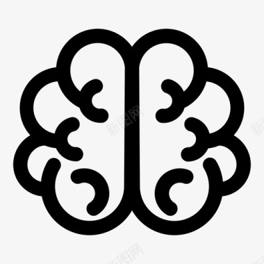 大脑智力头脑图标图标