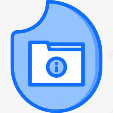 文件夹数据保护34蓝色图标图标