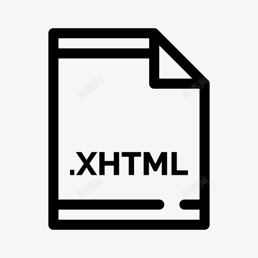 xhtml文档扩展名图标svg_新图网 https://ixintu.com xhtml 扩展名 文件 文档 类型