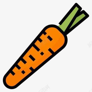 胡萝卜沙拉原色图标图标