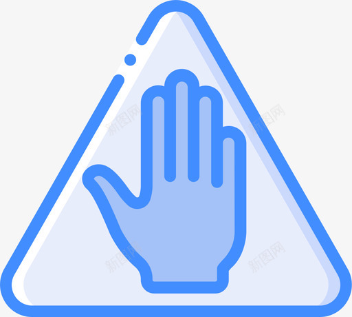 请勿触摸警告标志1蓝色图标svg_新图网 https://ixintu.com 标志 蓝色 触摸 警告 请勿