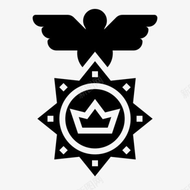 警长徽章获胜者铭文图标图标