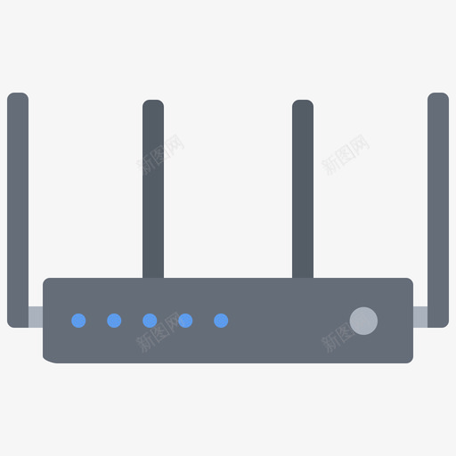 路由器设备44扁平图标svg_新图网 https://ixintu.com 扁平 设备 路由器