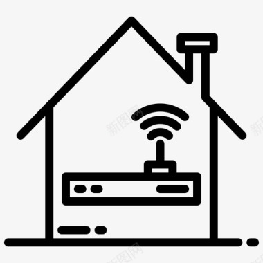 Wifi智能生活线性图标图标