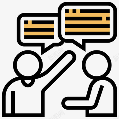 讨论沟通170黄影图标图标