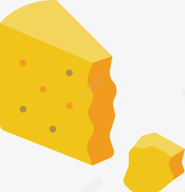 奶酪奶酪4扁平图标图标