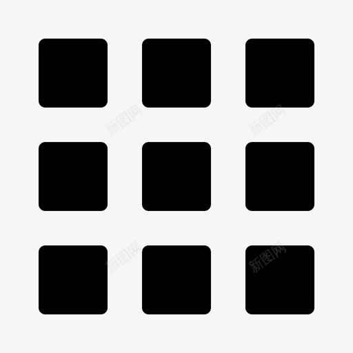 网网格形状图标svg_新图网 https://ixintu.com glyph ui 元素 基本 形状 正方形 网格