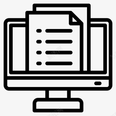 文件计算机应用程序1线性图标图标