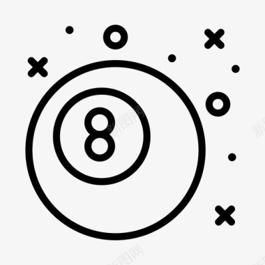 八球64号赌场直线型图标图标