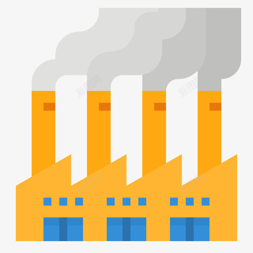 工厂全球变暖14平坦图标svg_新图网 https://ixintu.com 全球 变暖 工厂 平坦